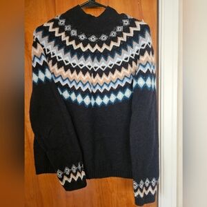 Croft & Barrow Women's Blue Chevron Sweater
